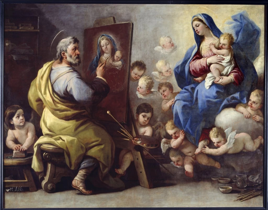 San Luca dipinge la Vergine - Musee des Beaux, Arts, Brest, Francia